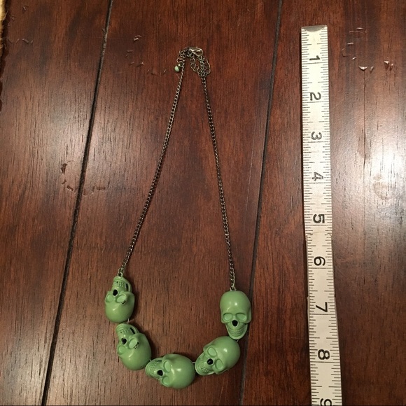 Green Skeleton Necklace - Picture 2 of 4
